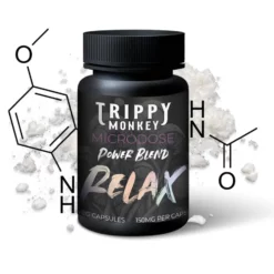 Trippy Monkey Relax Power Blend Shroom Capsules 4.5Gr